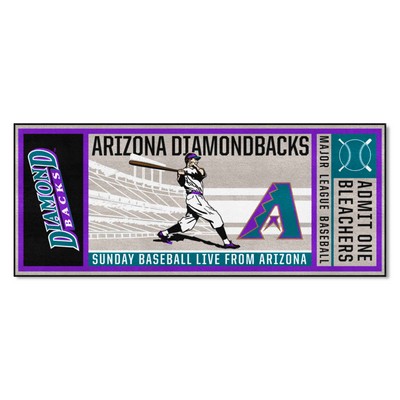 Fan Mats  LLC Arizona Diamondbacks Ticket Runner Retro Gray