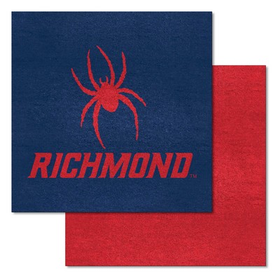 Fan Mats  LLC Richmond Spiders Team Carpet Tiles Navy