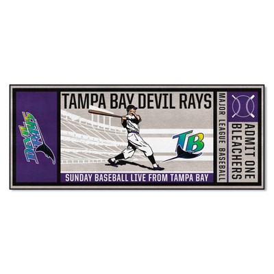 Fan Mats  LLC Tampa Bay Devil Rays Ticket Runner Retro Gray