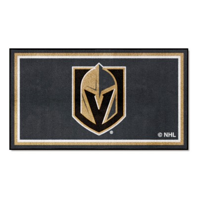 Fan Mats  LLC Vegas Golden Knights 3x5 Rug Gray