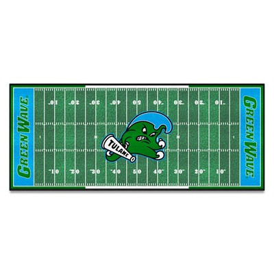 Fan Mats  LLC Tulane Green Wave Football Field Runner Green