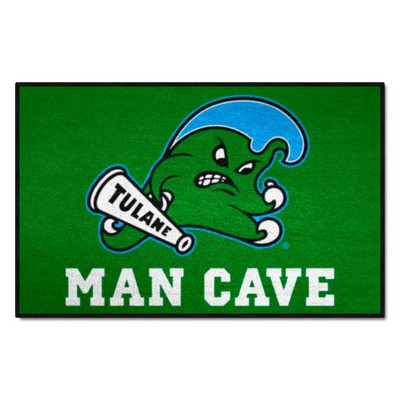 Fan Mats  LLC Tulane Green Wave Starter Mat Man Cave Green