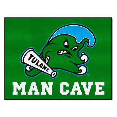 Fan Mats  LLC Tulane Green Wave All-Star Mat Man Cave Green