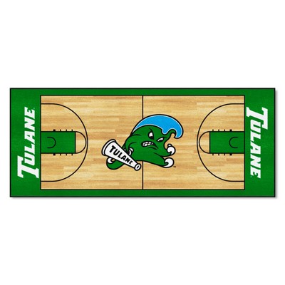 Fan Mats  LLC Tulane Green Wave NCAA Basketball Runner Green