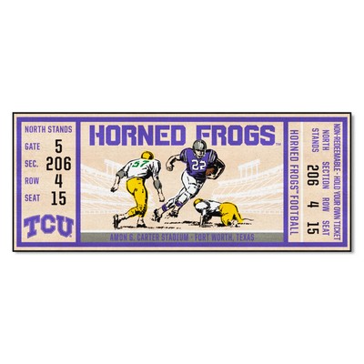 Fan Mats  LLC TCU Horned Frogs Ticket Runner Purple