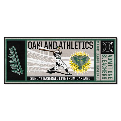 Fan Mats  LLC Oakland Athletics Ticket Runner Retro Gray