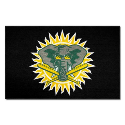 Fan Mats  LLC Oakland Athletics Starter Mat Retro Black