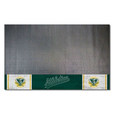 Fan Mats  LLC Oakland Athletics Grill Mat Retro Black