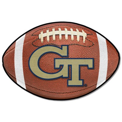 Fan Mats  LLC Georgia Tech Yellow Jackets Football Mat Brown