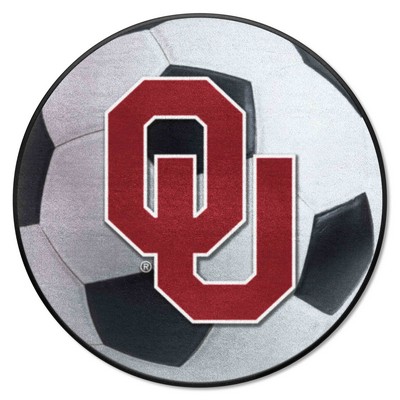 Fan Mats  LLC Oklahoma Sooners Soccer Ball Mat White