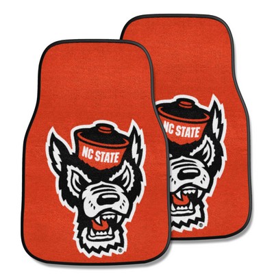 Fan Mats  LLC NC State Wolfpack 2-pc Carpet Car Mat Set Red