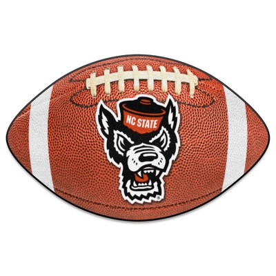 Fan Mats  LLC NC State Wolfpack Football Mat Brown