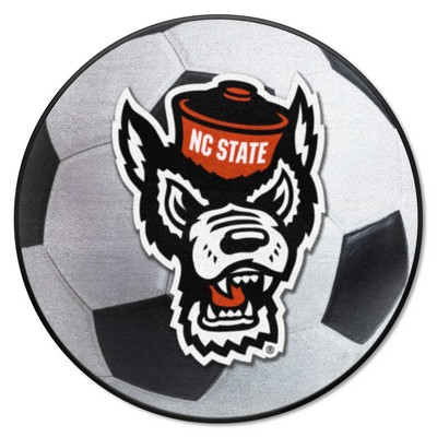 Fan Mats  LLC NC State Wolfpack Soccer Ball Mat White