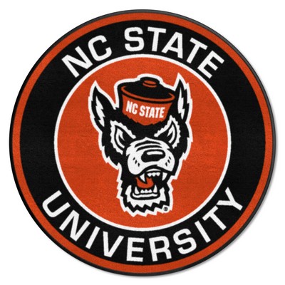 Fan Mats  LLC NC State Wolfpack Roundel Mat Red