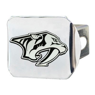 Fan Mats  LLC Nashville Predators Hitch Cover Chrome Chrome