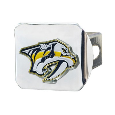 Fan Mats  LLC Nashville Predators Color Hitch Cover Chrome Chrome