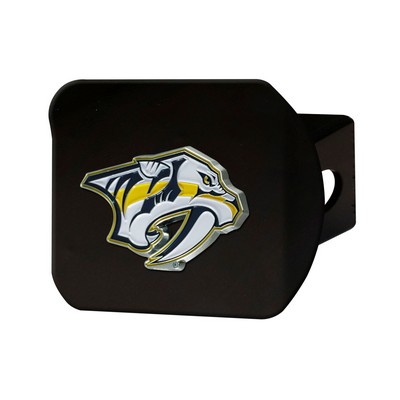 Fan Mats  LLC Nashville Predators Color Hitch Cover Black Yellow