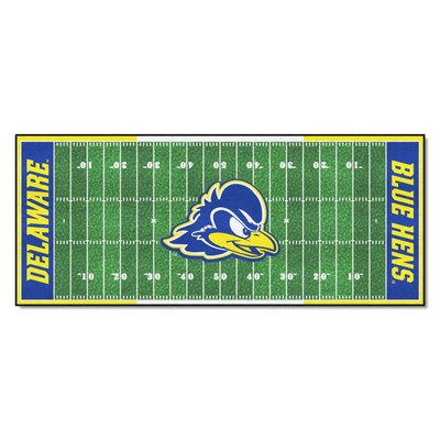 Fan Mats  LLC Delaware Blue Hens Football Field Runner Green