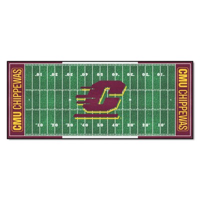 Fan Mats  LLC Central Michigan Chippewas Football Field Runner Green