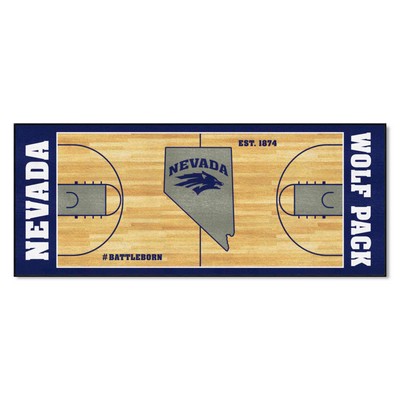 Fan Mats  LLC Nevada Wolfpack NCAA Basketball Runner Blue