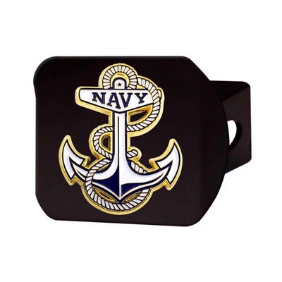 Fan Mats  LLC Naval Academy Midshipmen Color Hitch Cover Black Black