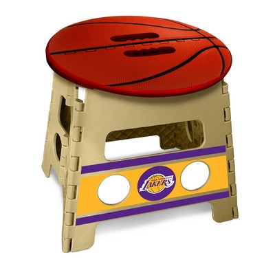 Fan Mats  LLC Los Angeles Lakers Folding Step Stool Gray