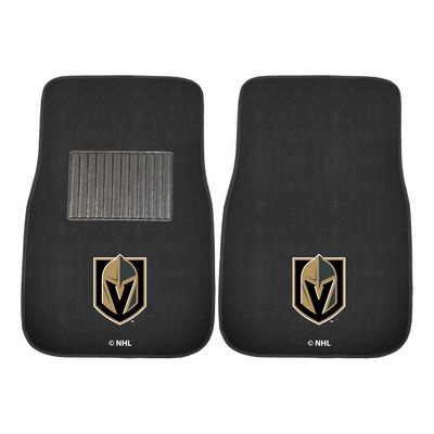 Fan Mats  LLC Vegas Golden Knights 2-pc Embroidered Car Mat Set Black