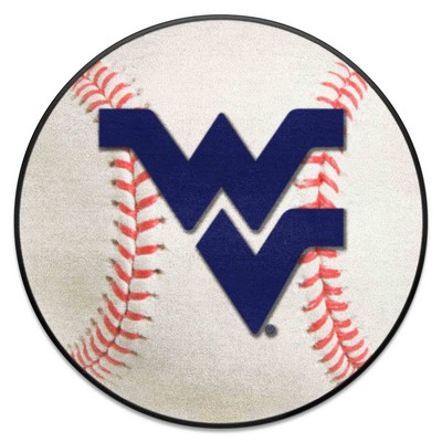 Fan Mats  LLC West Virginia Mountaineers Baseball Mat White