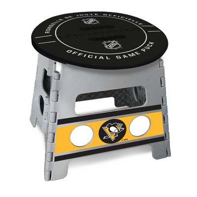 Fan Mats  LLC Pittsburgh Penguins Folding Step Stool Gray