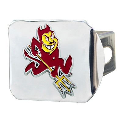 Fan Mats  LLC Arizona State Sun Devils Color Hitch Cover Chrome Chrome