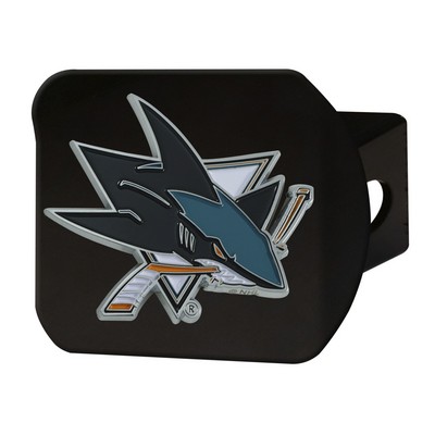 Fan Mats  LLC San Jose Sharks Color Hitch Cover Black Teal