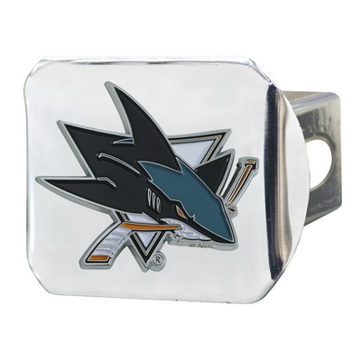 Fan Mats  LLC San Jose Sharks Color Hitch Cover Chrome Chrome