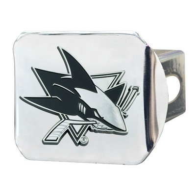 Fan Mats  LLC San Jose Sharks Hitch Cover Chrome Chrome