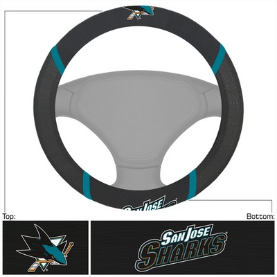 Fan Mats  LLC San Jose Sharks Steering Wheel Cover Black