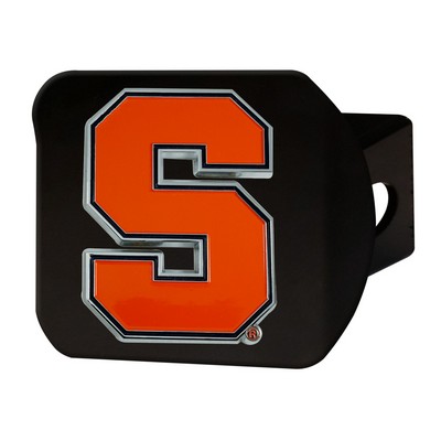 Fan Mats  LLC Syracuse Orange Black Metal Hitch Cover - 3D Color Emblem Orange