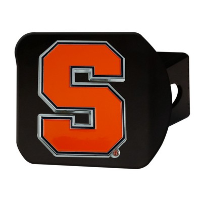 Fan Mats  LLC Syracuse Orange Color Hitch Cover Black Orange