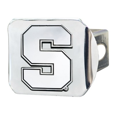 Fan Mats  LLC Syracuse Orange Hitch Cover Chrome Chrome