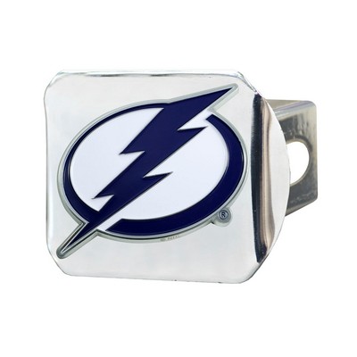 Fan Mats  LLC Tampa Bay Lightning Color Hitch Cover Chrome Chrome