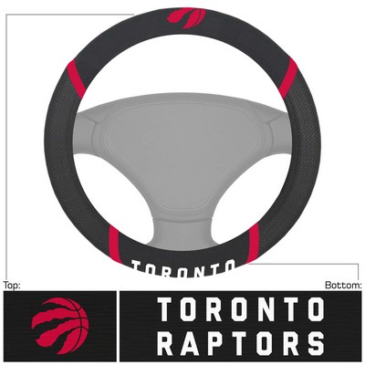 Fan Mats  LLC Toronto Raptors Steering Wheel Cover Black