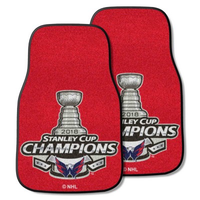 Fan Mats  LLC Washington Capitals 2-pc Carpet Car Mat Set Red