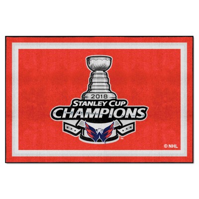 Fan Mats  LLC Washington Capitals 5x8 Rug Red