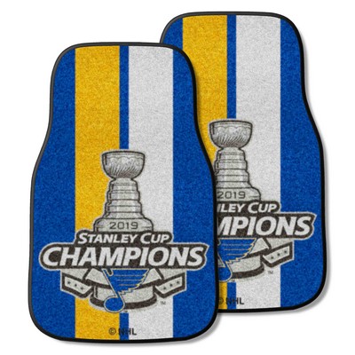 Fan Mats  LLC St. Louis Blues 2-pc Carpet Car Mat Set Blue