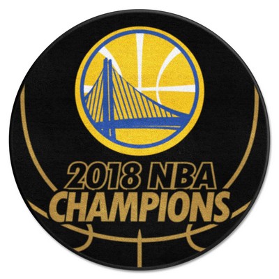 Fan Mats  LLC Golden State Warriors Basketball Mat Black