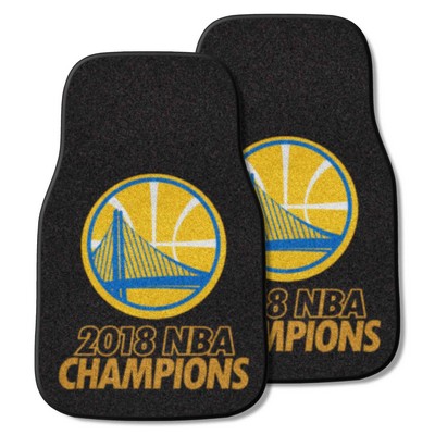 Fan Mats  LLC Golden State Warriors 2-pc Carpet Car Mat Set Black