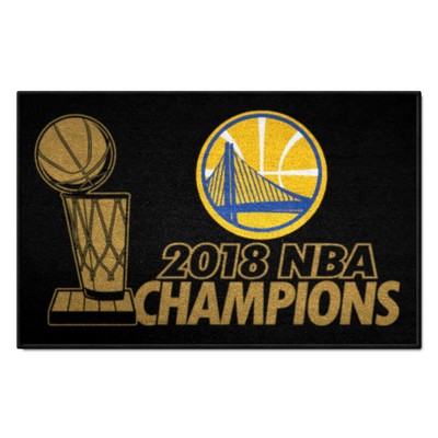 Fan Mats  LLC Golden State Warriors Starter Mat Champions Black