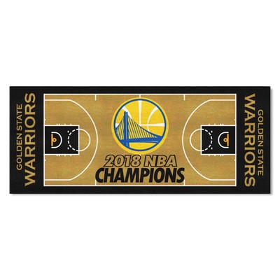 Fan Mats  LLC Golden State Warriors NBA Court Large Runner Tan