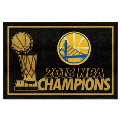 Fan Mats  LLC Golden State Warriors 5x8 Rug Black