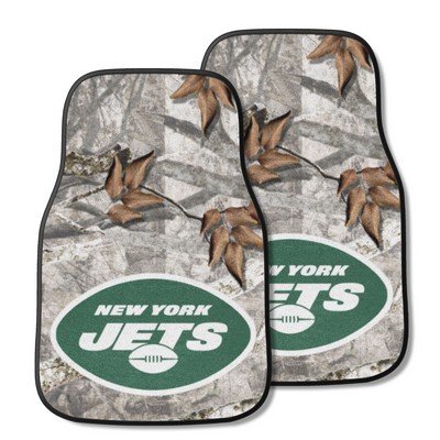 Fan Mats  LLC New York Jets Camo Front Carpet Car Mat Set - 2 Pieces Camo