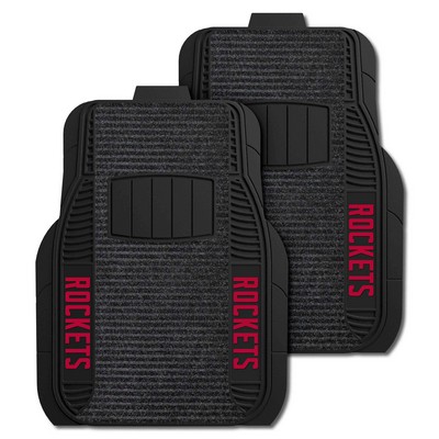 Fan Mats  LLC Houston Rockets 2-pc Deluxe Car Mat Set Black