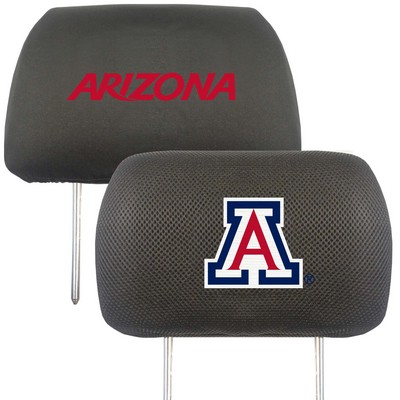 Fan Mats  LLC Arizona Wildcats Head Rest Cover Black